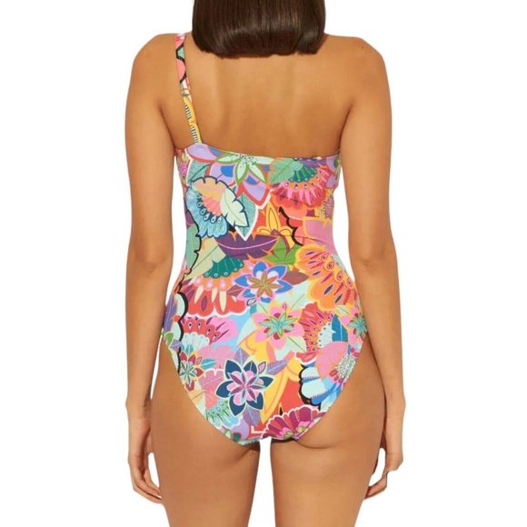 NWT Bleu by Rod Beattie Make It Pop One Shoulder One Piece Swimsuit 10 - Picture 2 of 4